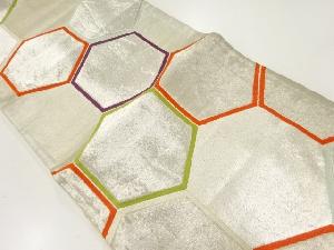 アンティーク　亀甲繋ぎ模様織出し袋帯（材料）